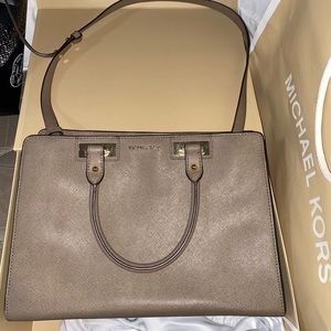 Taupe Michael Kors Satchel purse